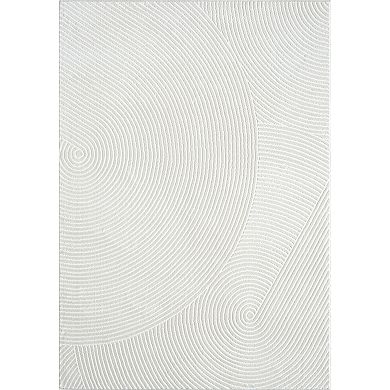 Abani Neutral NTL130A Cream Zen Reiki Circles Area rug