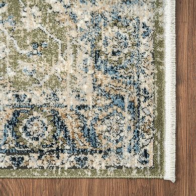 Abani Savoy SAV150A Vintage Green Blue Area Rug