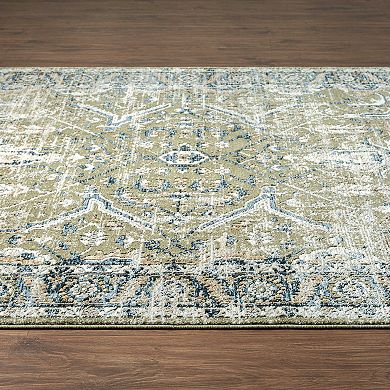 Abani Savoy SAV150A Vintage Green Blue Area Rug