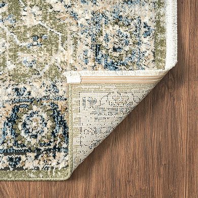 Abani Savoy SAV150A Vintage Green Blue Area Rug