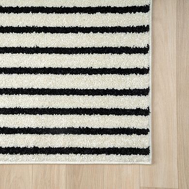 Abani Rugs Nuevo NUE150C Charcoal Mid Century Arch Knot Pattern Area Rug