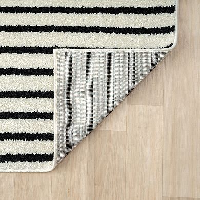 Abani Rugs Nuevo NUE150C Charcoal Mid Century Arch Knot Pattern Area Rug