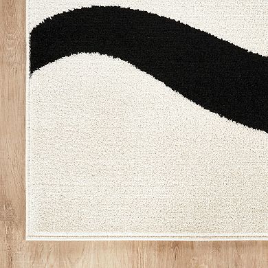Abani Rugs Deco DEC500A Modern Abstract Ribbon Area Rug