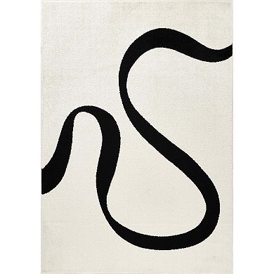 Abani Rugs Deco DEC500A Modern Abstract Ribbon Area Rug