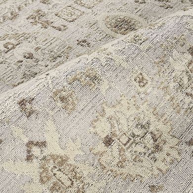 Abani Rugs NRA100A Traditional Medallion Pattern Slate Grey Area Rug