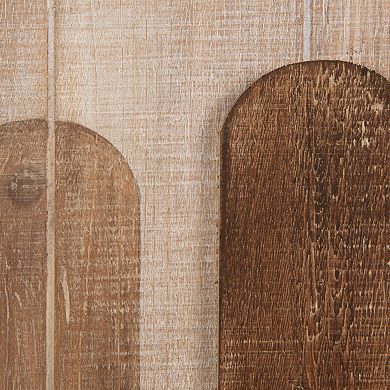 Hello Honey Wood Framed Wall Décor with Raised Paddles, Brown