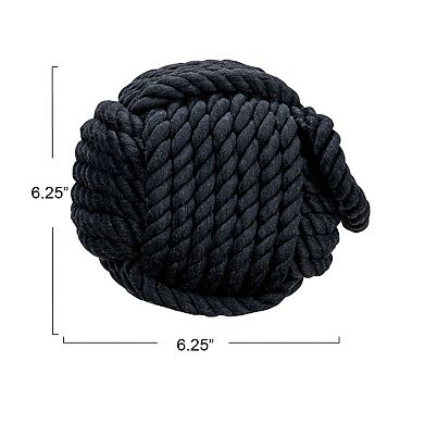 Hello Honey Round Nautical Rope Knot Decorative Cotton Door Stop