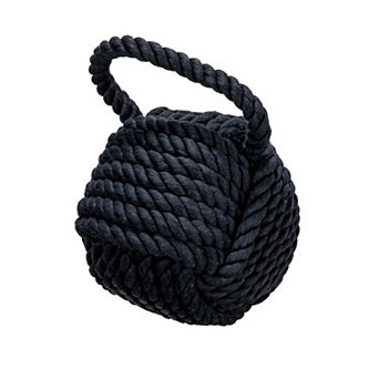 Hello Honey Round Nautical Rope Knot Decorative Cotton Door Stop