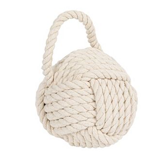 Hello Honey Round Nautical Rope Knot Decorative Cotton Door Stop