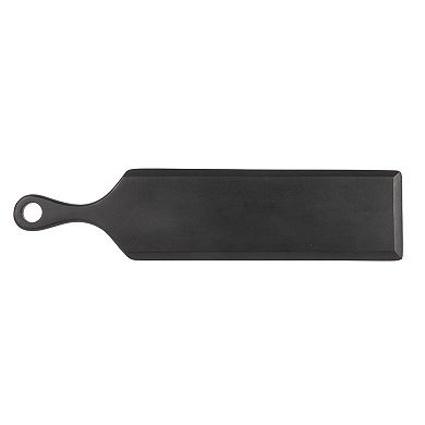 Hello Honey Acacia Wood Cheese and Cutting Board with Round Opening on Handle, Black