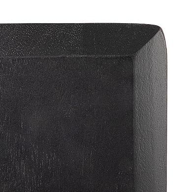 Hello Honey Acacia Wood Cheese and Cutting Board with Round Opening on Handle, Black
