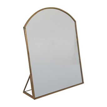 Hello Honey Arched Metal Framed Standing Mirror, Brass