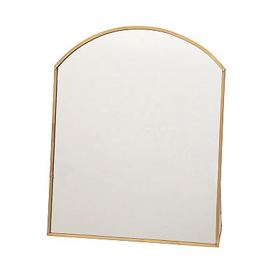 Hello Honey Arched Metal Framed Standing Mirror, Brass