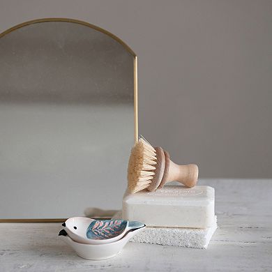 Hello Honey Arched Metal Framed Standing Mirror, Brass