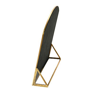 Hello Honey Arched Metal Framed Standing Mirror, Brass
