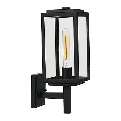 Hello Honey Addison - Metal and Glass Outdoor Light, Textured Black