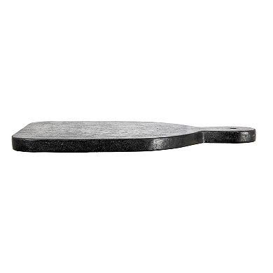 Hello Honey Wide Marble Cutting or Charcuterie Board with Handle, Black