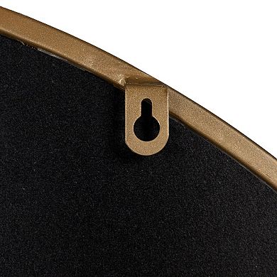Hello Honey Decorative Metal Arched Windowpane Wall Mirror, Gold