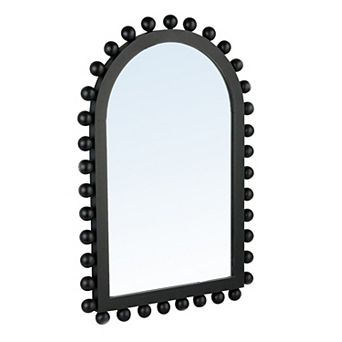 Hello Honey Wood Ball Framed Arched Wall Mirror
