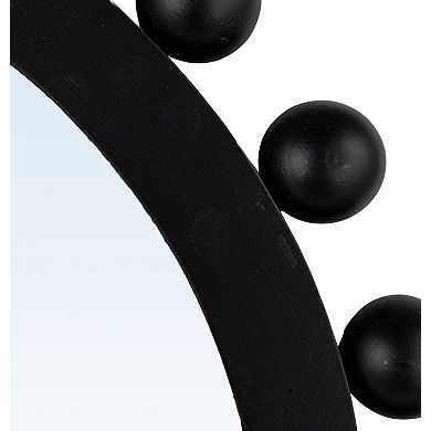Hello Honey Wood Ball Framed Arched Wall Mirror