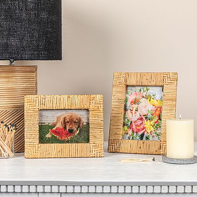 Hello Honey Handwoven Rattan Photo Frame