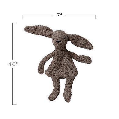 Hello Honey 2-Piece Knit Fabric Chenille Bunny Toy, Multicolor