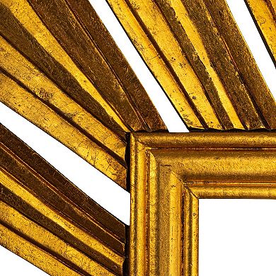 Hello Honey Sunburst Rectangular Wall Mirror, Gold