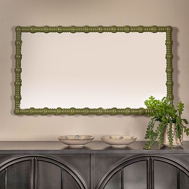 Hello Honey Medium Gloss Dowel Wall Mirror in Sage Green