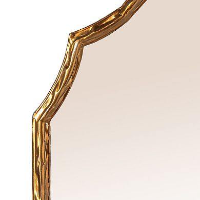 Hello Honey Gold Framed Wall Mirror with Detailed Trim