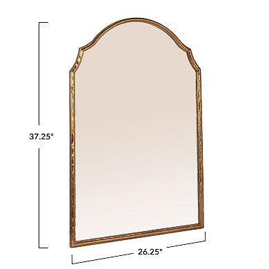 Hello Honey Gold Framed Wall Mirror with Detailed Trim