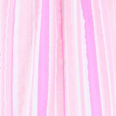 Elegant Emily Women's Woven Plisse Striped Duster Down