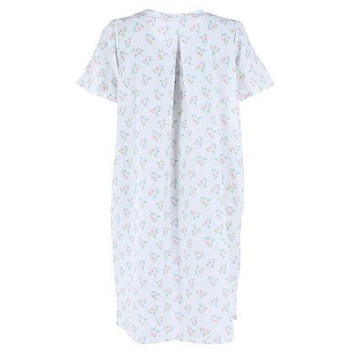 Elegant Emily Women's Smocked Spring Floral Duster Gown