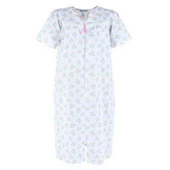 Elegant Emily Women's Smocked Spring Floral Duster Gown