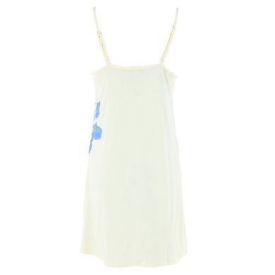 CTM Women's Hibiscus Chemise Nightgown with Lace Edge