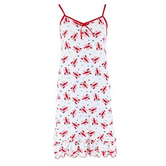 CTM Women's Sleeveless Vacation Print Chemise Nightgown by Emme Jordan