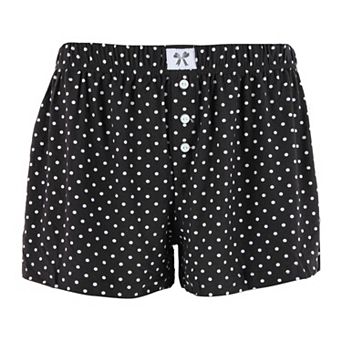 CTM Women's Patterned Pajama Boxer Style Short by Roll Outta Bed