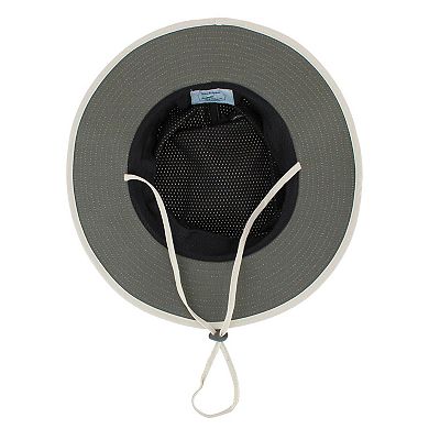 CTM Men's Cotton Safari Bucket Hat with Chin Cord