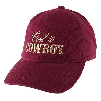 CTM Women's Cool It Cowboy Embroidered Baseball Cap