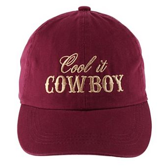 CTM Women's Cool It Cowboy Embroidered Baseball Cap