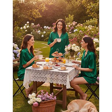 Ekouaer Womens Two Piece Button Down Pj Shorts Bridesmaids Getting Ready Outfits