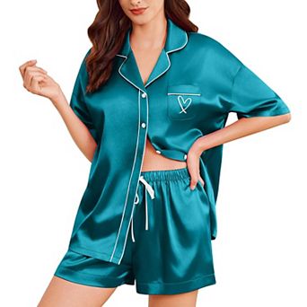 Ekouaer Womens Two Piece Button Down Pj Shorts Bridesmaids Getting Ready Outfits