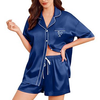Ekouaer Womens Two Piece Button Down Pj Shorts Bridesmaids Getting Ready Outfits