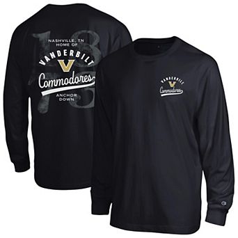 Men's Champion Black Vanderbilt Commodores Laminated All-Star Long Sleeve T-Shirt