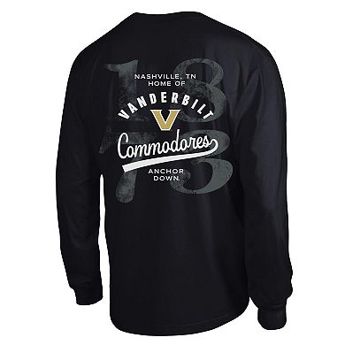 Men's Champion Black Vanderbilt Commodores Laminated All-Star Long Sleeve T-Shirt