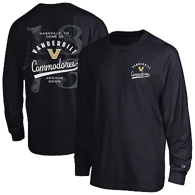 Men's Champion Black Vanderbilt Commodores Laminated All-Star Long Sleeve T-Shirt