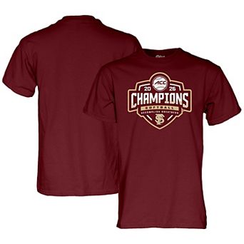 Unisex Blue 84 Garnet Florida State Seminoles 2026 ACC Softball Tournament Champions Locker Room T-Shirt