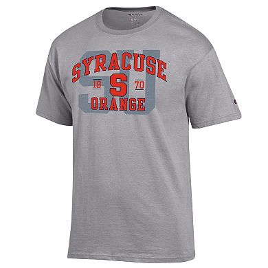 Men's Champion Heather Gray Syracuse Orange Varsity T-Shirt