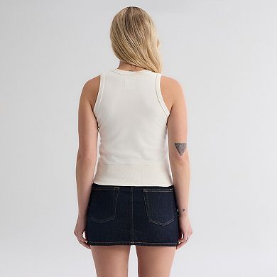 Women's Fanatics Bisque New York Mets Iconic Ribbed Knit Tank
