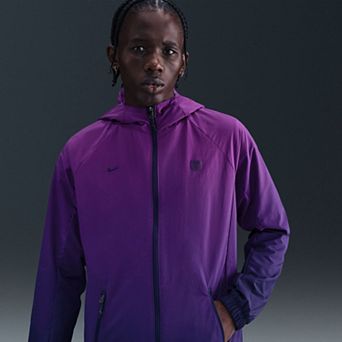 Men's Nike Purple Barcelona AWF Woven Full-Zip Jacket