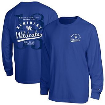 Men's Champion Royal Kentucky Wildcats Laminated All-Star Long Sleeve T-Shirt